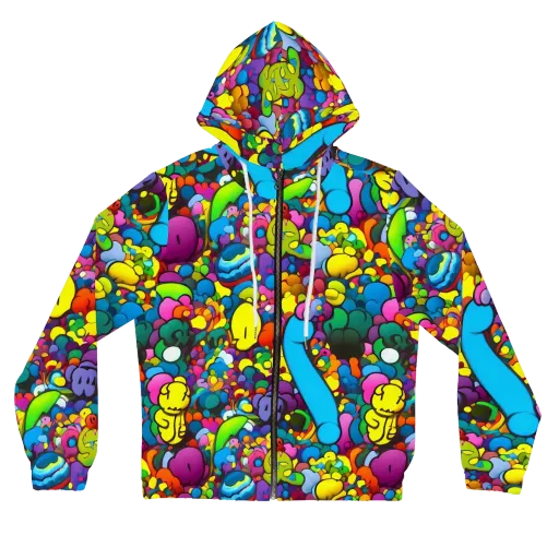 Kaleidoscope Garden on a Women's Full-Zip Hoodie
