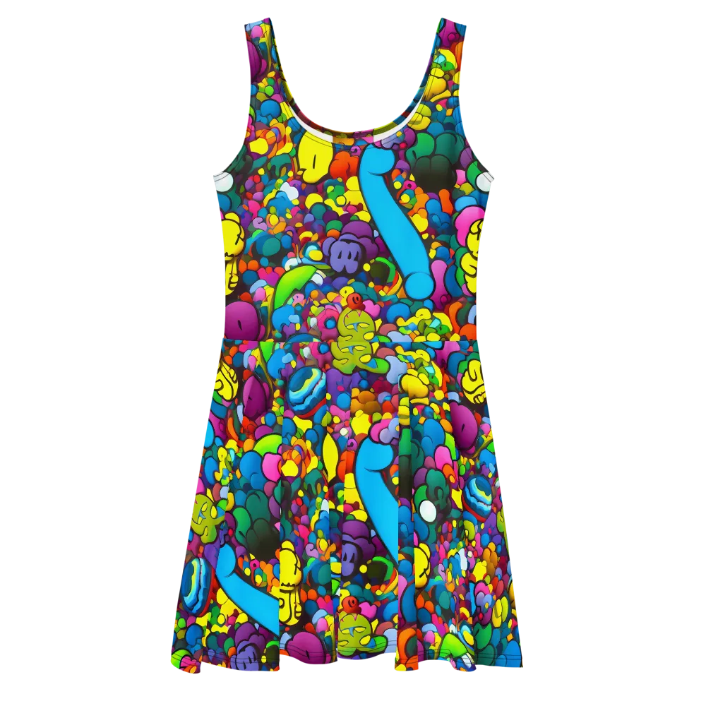 Kaleidoscope Garden on Skater Dress — Front