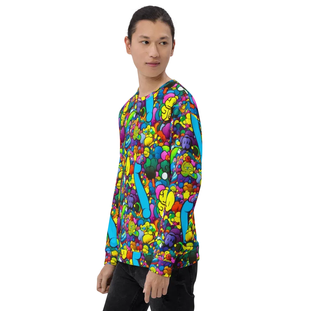 Kaleidoscope Garden on Sweatshirt — Left Front