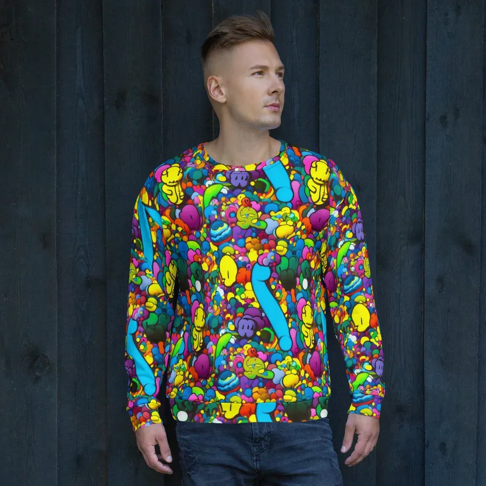 Kaleidoscope Garden on Sweatshirt — Front