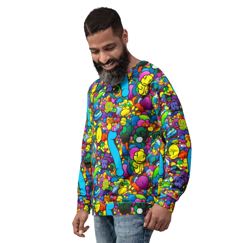Kaleidoscope Garden on Sweatshirt — Left Front