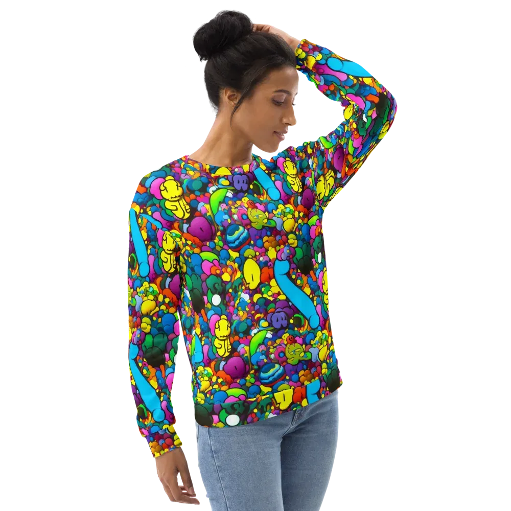 Kaleidoscope Garden on Sweatshirt — Right Front