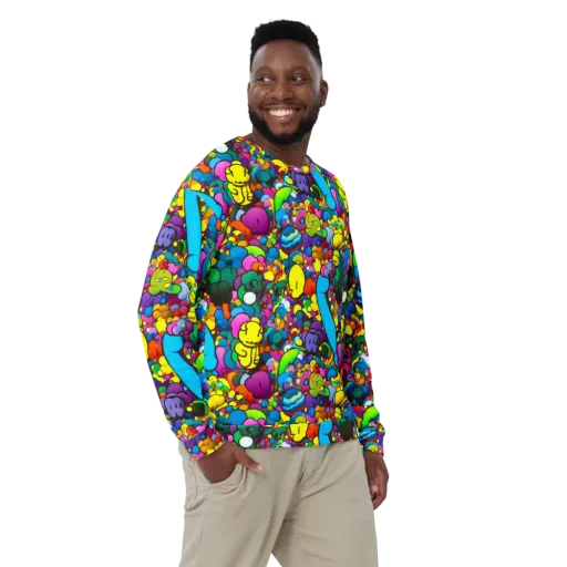 Kaleidoscope Garden on a Sweatshirt