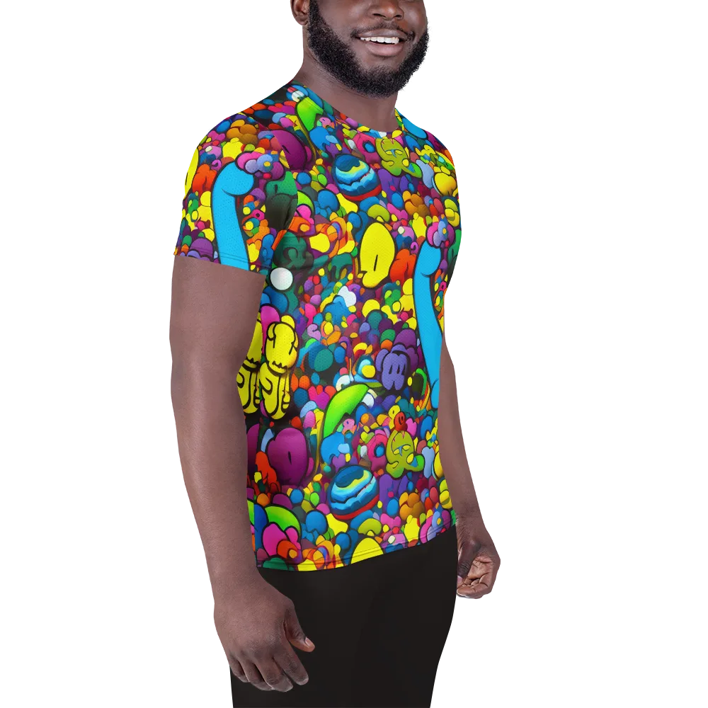 Kaleidoscope Garden on Men's Athletic T-Shirt — Right
