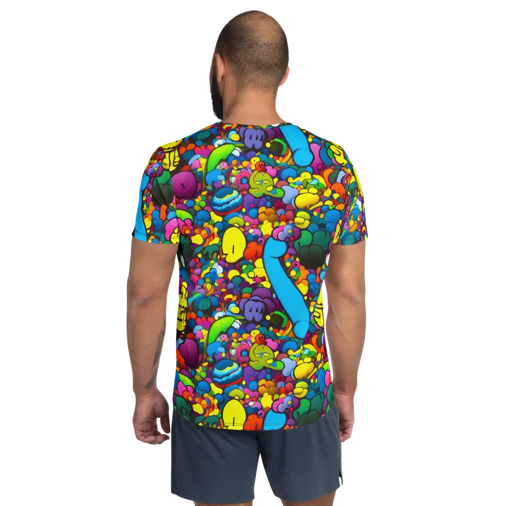 Kaleidoscope Garden on Men's Athletic T-Shirt — Back