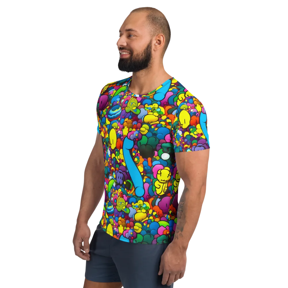 Kaleidoscope Garden on Men's Athletic T-Shirt — Left