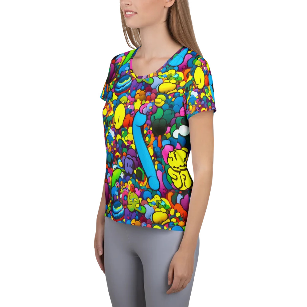 Kaleidoscope Garden on Women's Athletic T-Shirt — Left