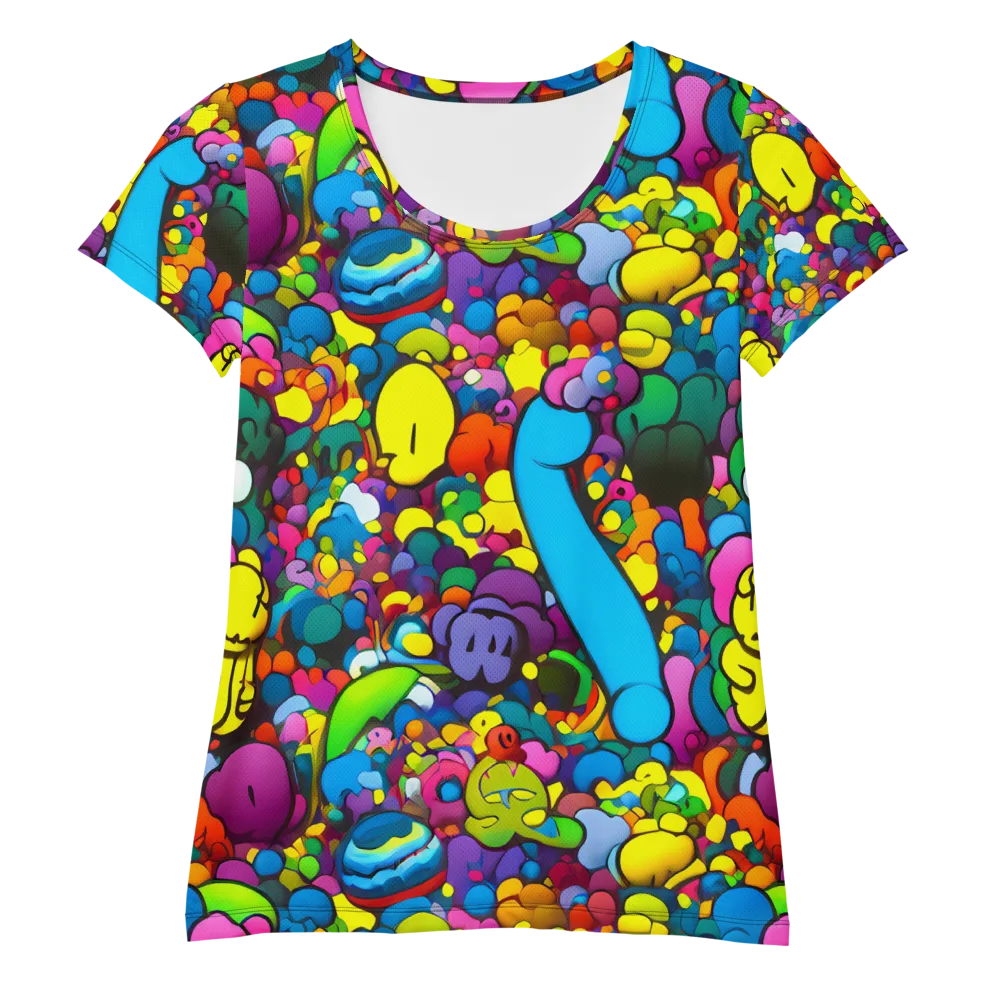 Kaleidoscope Garden on Women's Athletic T-Shirt — Front