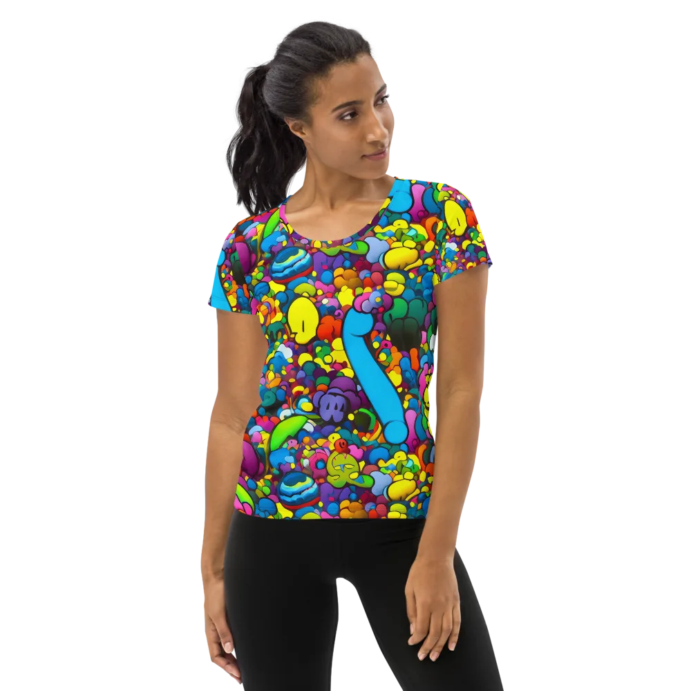 Kaleidoscope Garden on Women's Athletic T-Shirt — Front