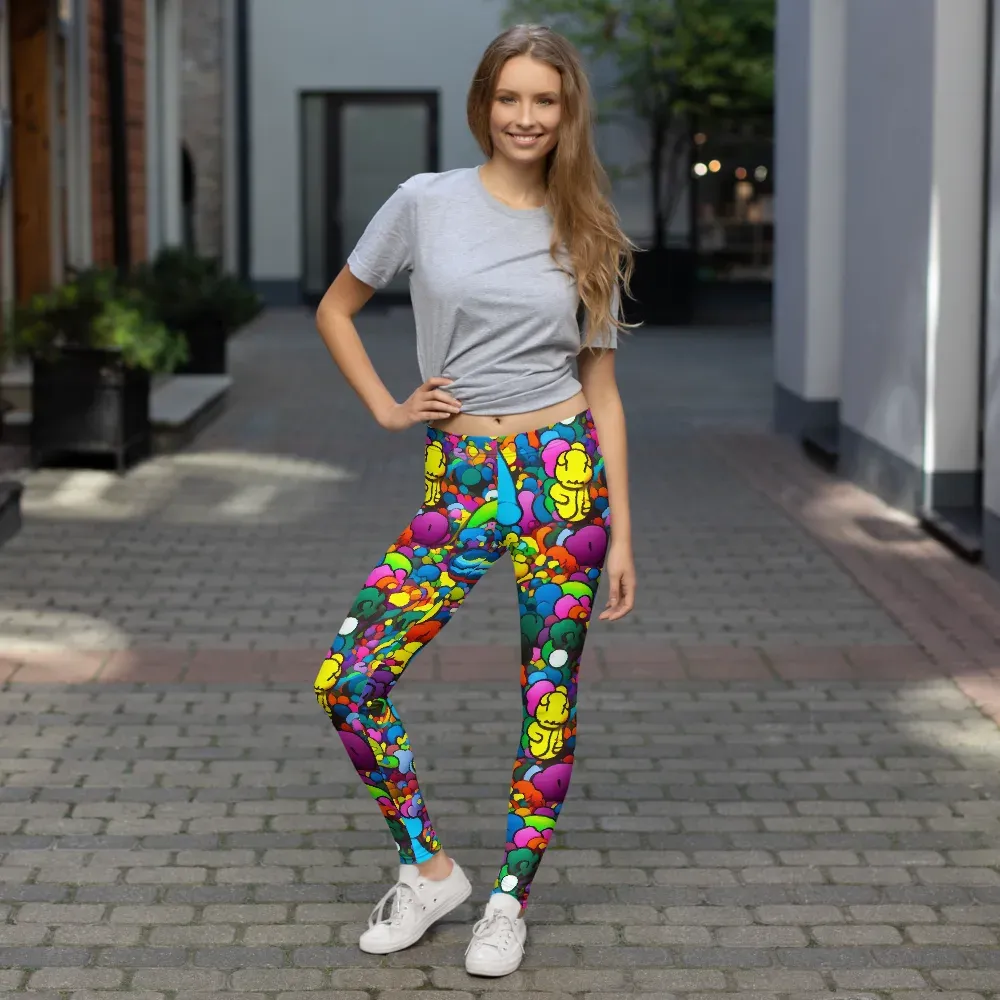 Kaleidoscope Garden on Leggings — Front