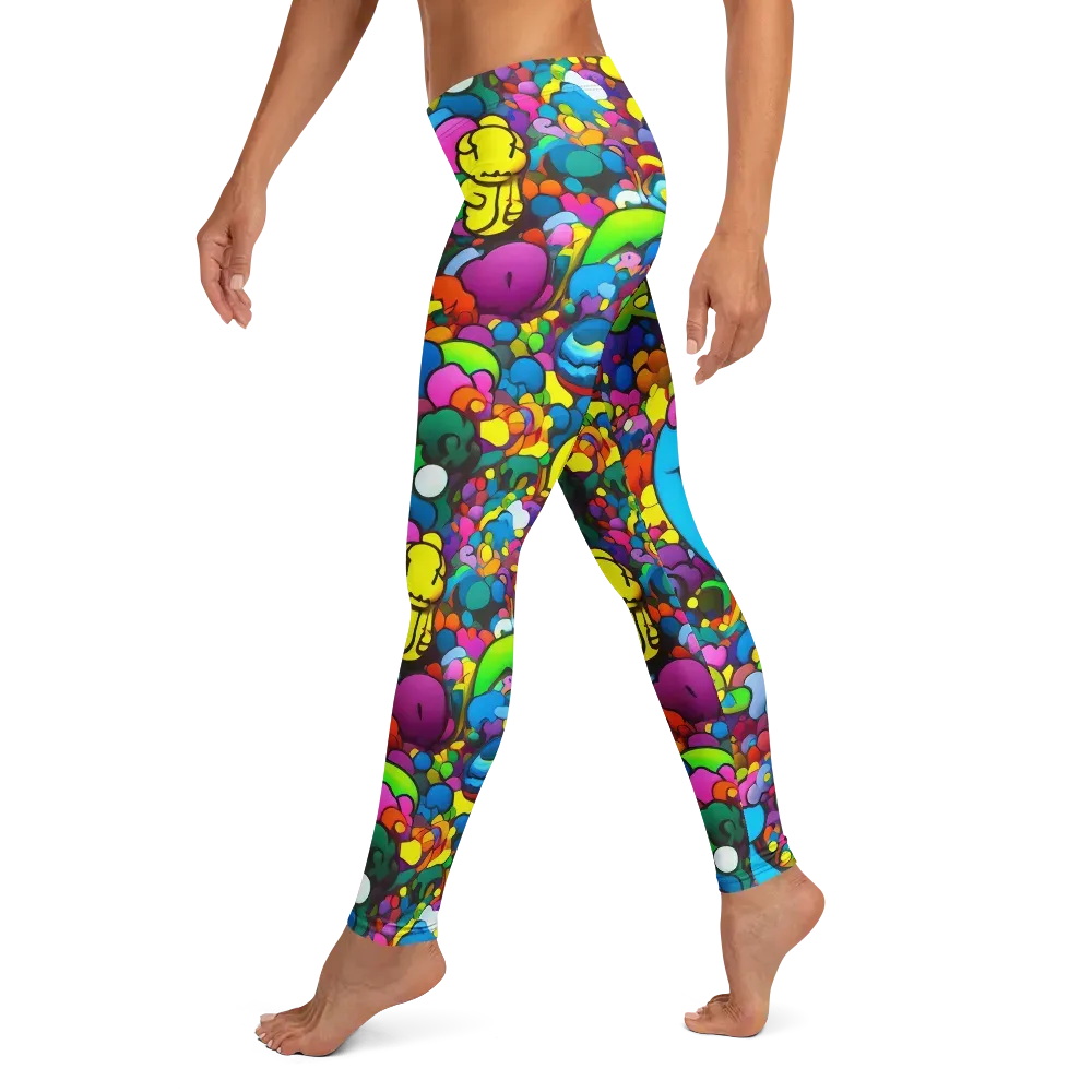 Kaleidoscope Garden on Leggings — Left