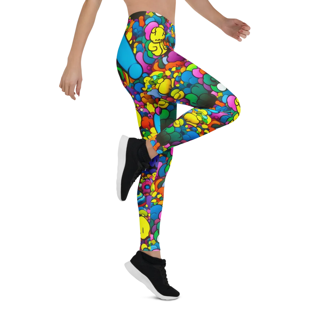 Kaleidoscope Garden on Leggings — Right