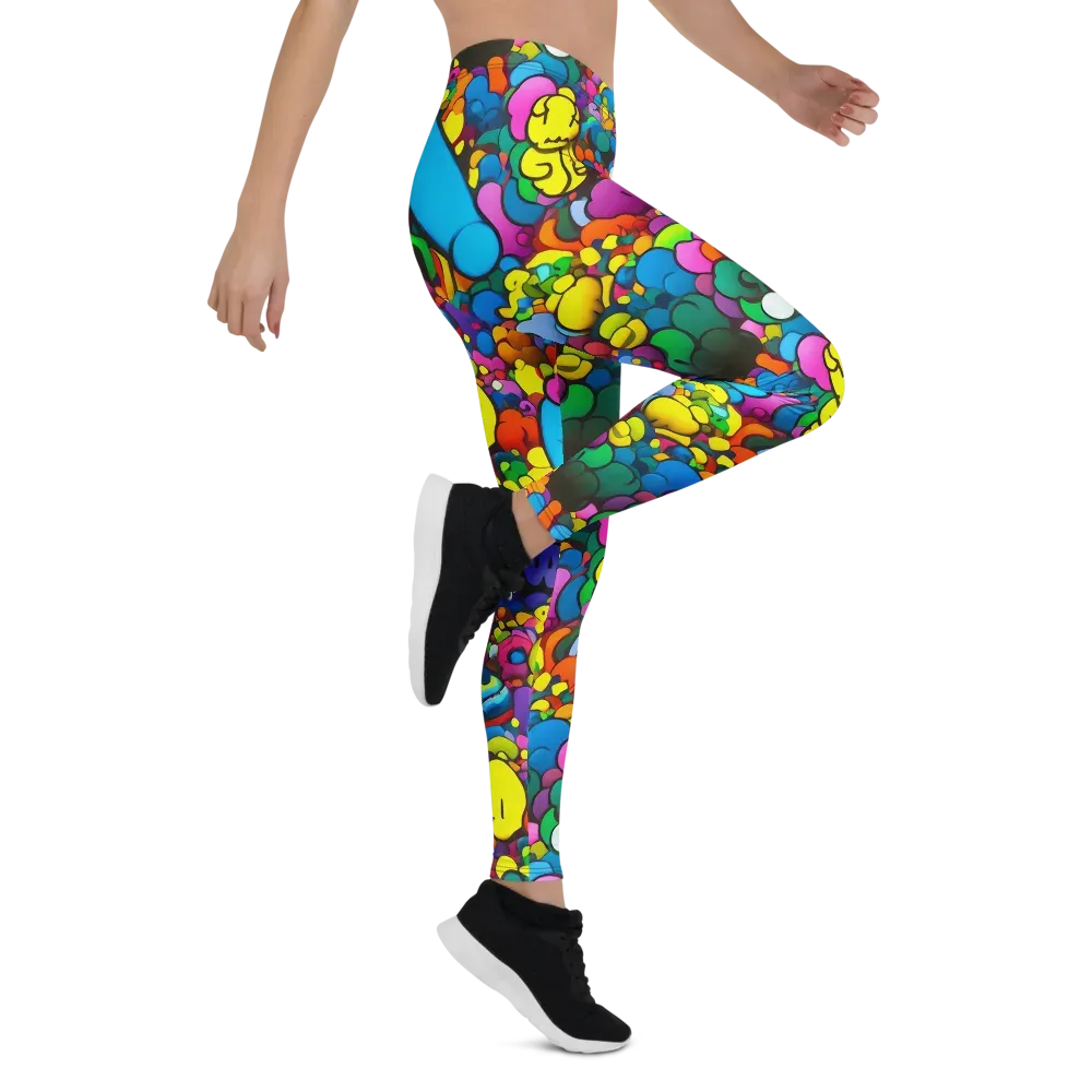 Kaleidoscope Garden on Leggings — Right