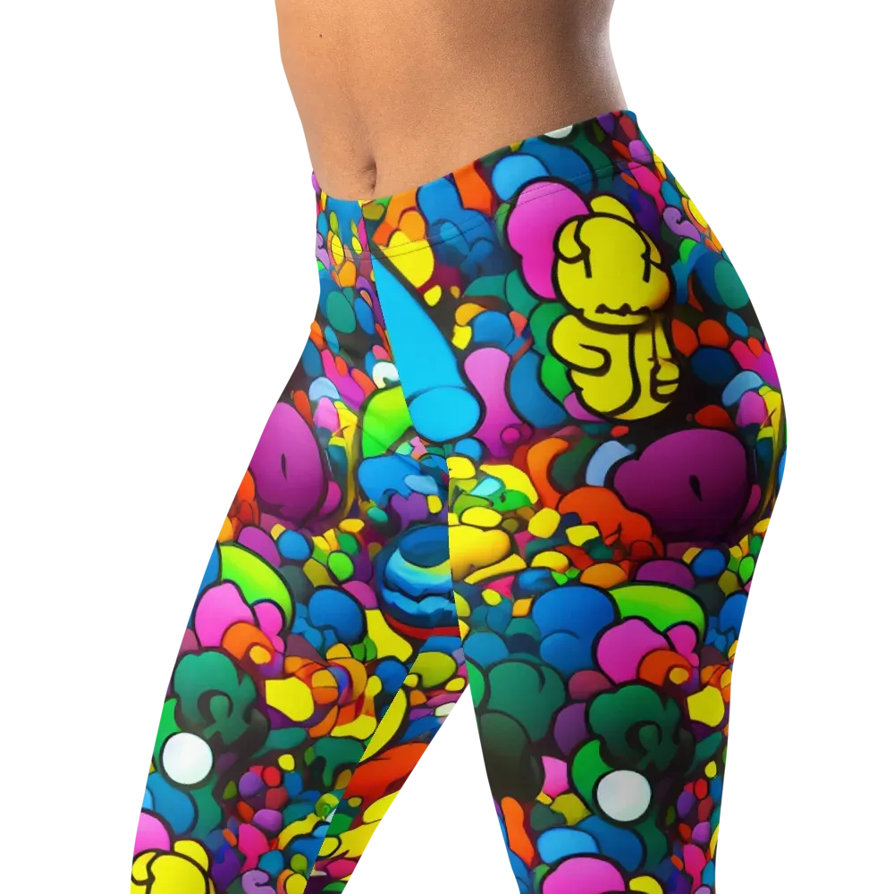 Kaleidoscope Garden on Leggings — Left Front