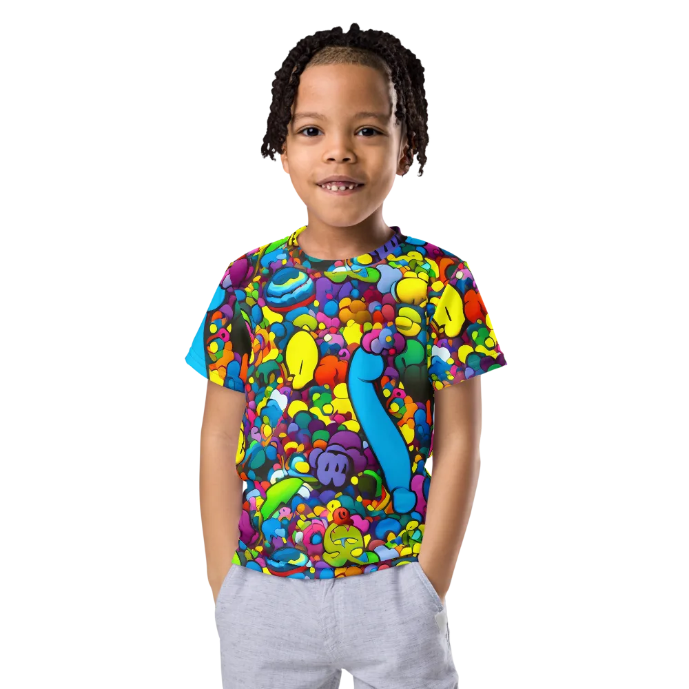 Kaleidoscope Garden on Kids Crew Neck T-Shirt — Front
