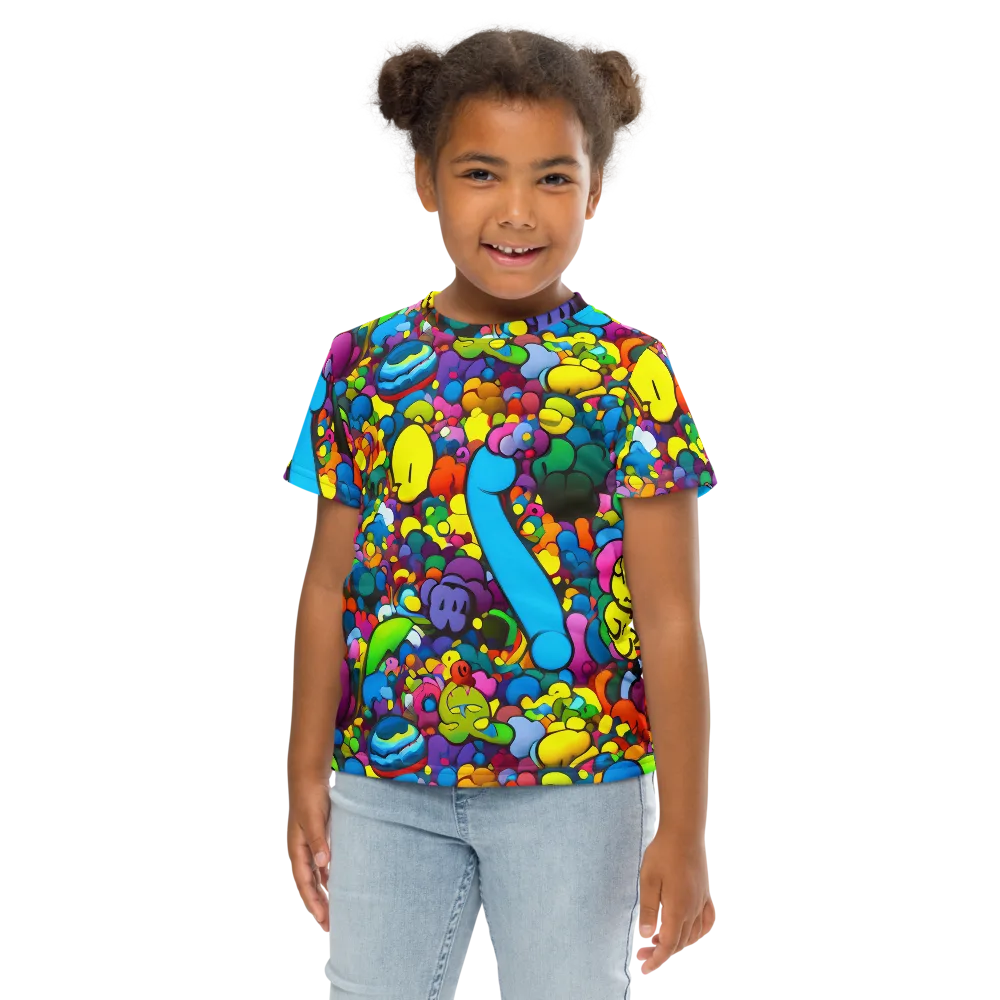 Kaleidoscope Garden on Kids Crew Neck T-Shirt — Front