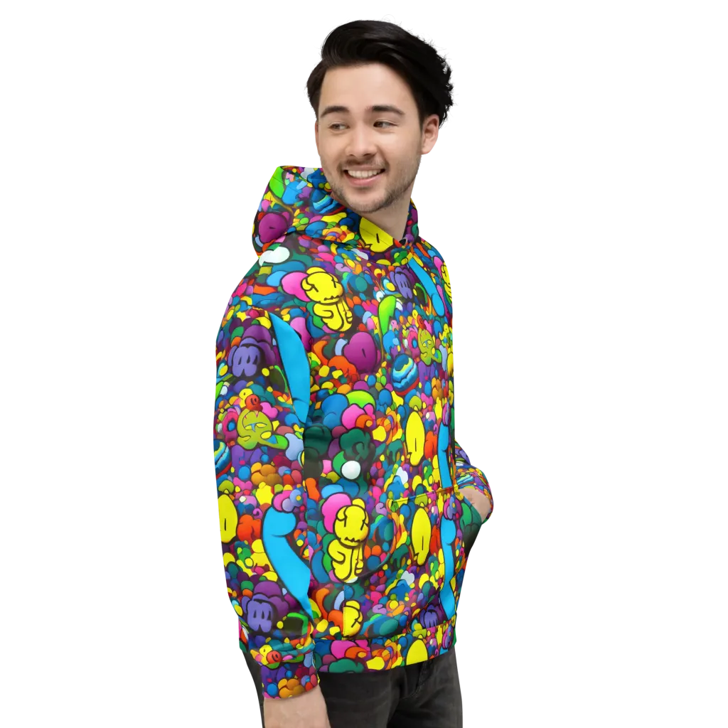 Kaleidoscope Garden on Hoodie — Right