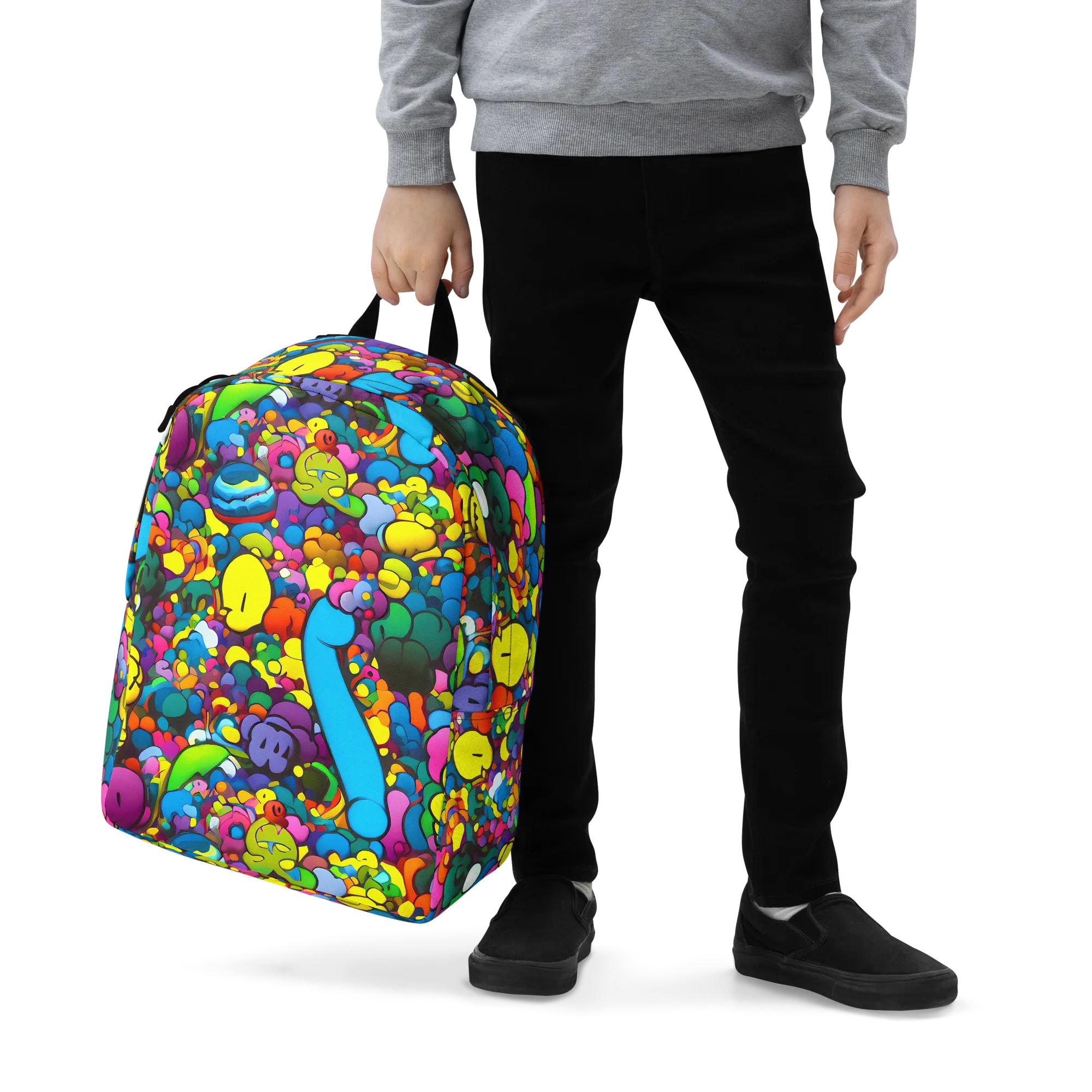 Kaleidoscope Garden on Minimalist Backpack — Zoomed-in