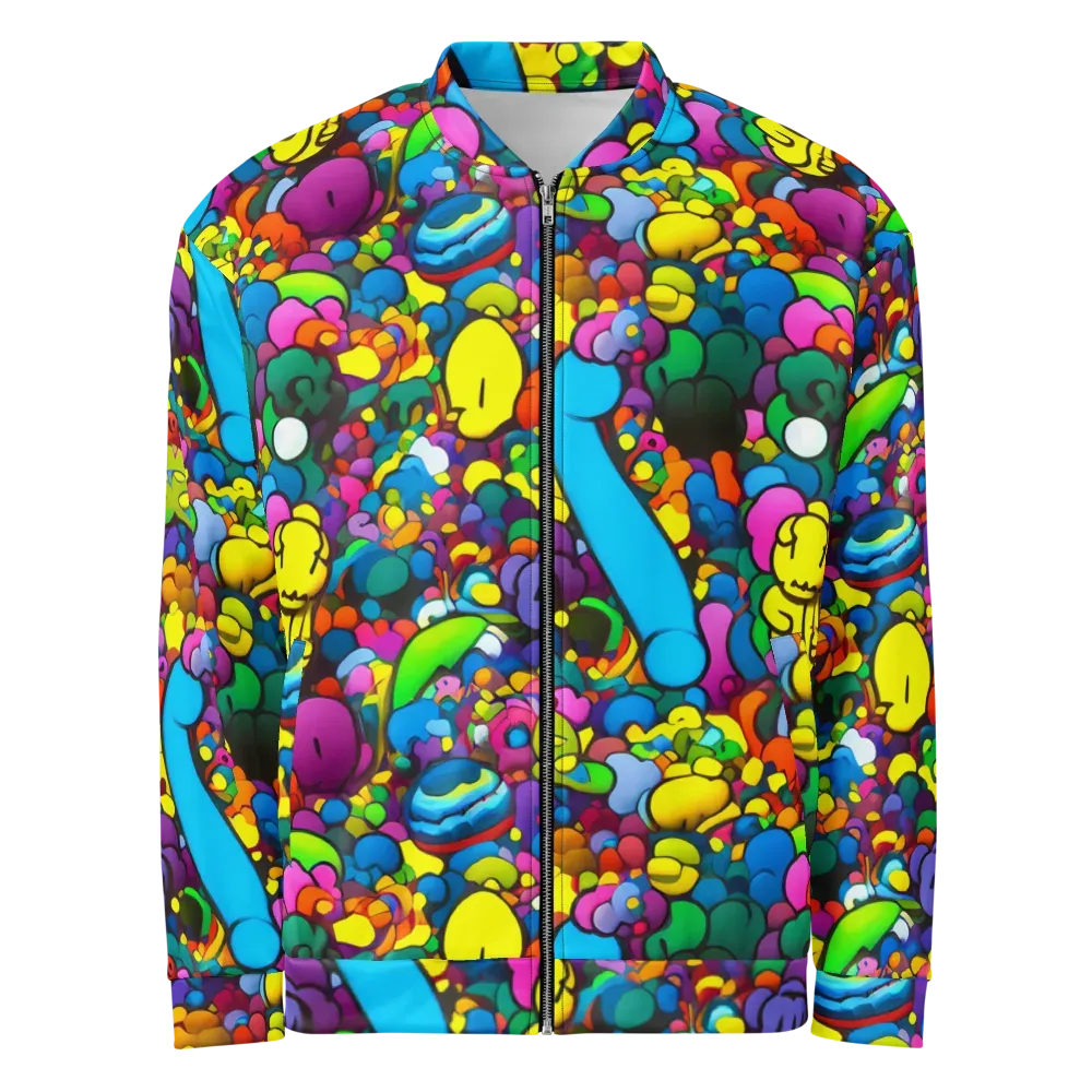 Kaleidoscope Garden on Bomber Jacket — Front