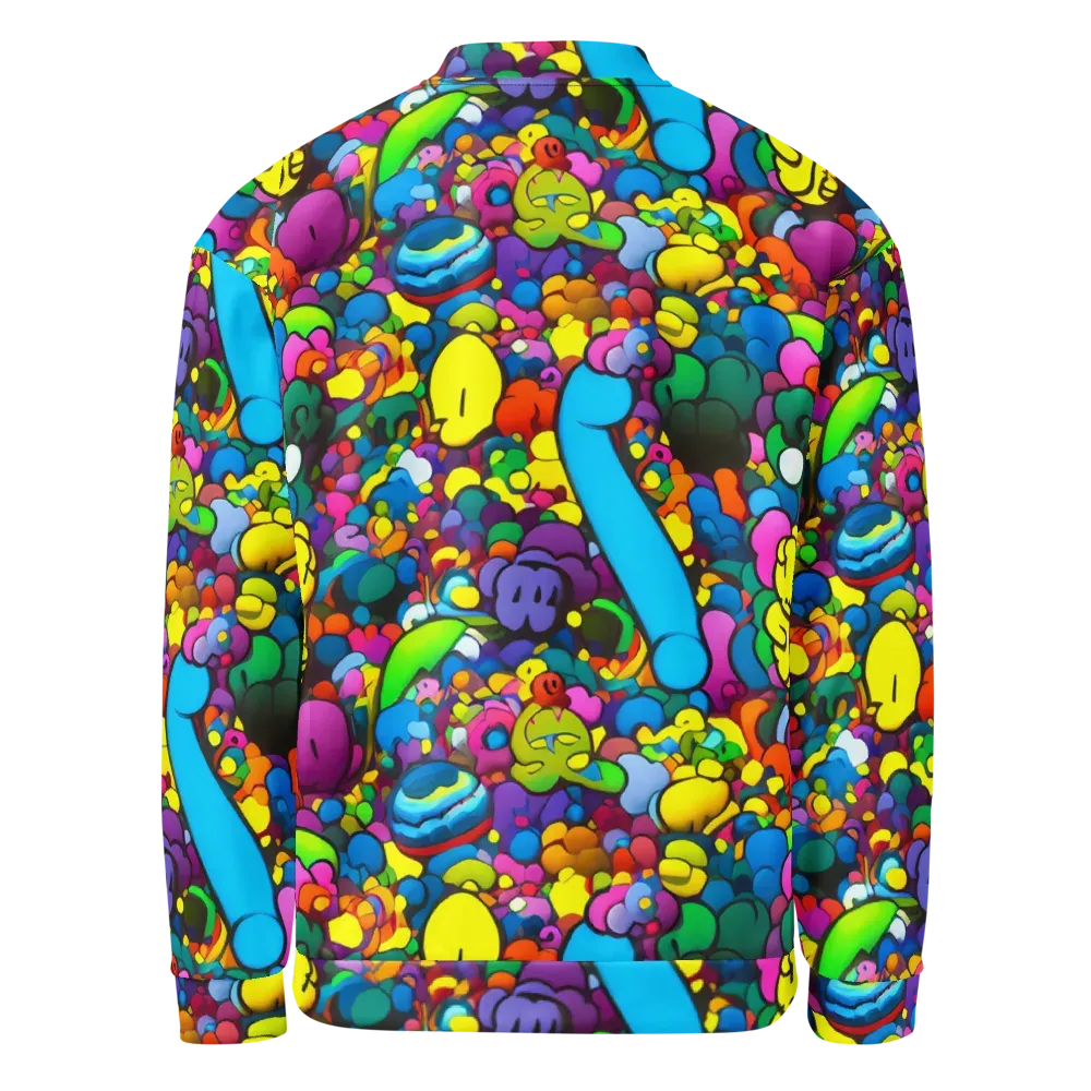 Kaleidoscope Garden on Bomber Jacket — Back