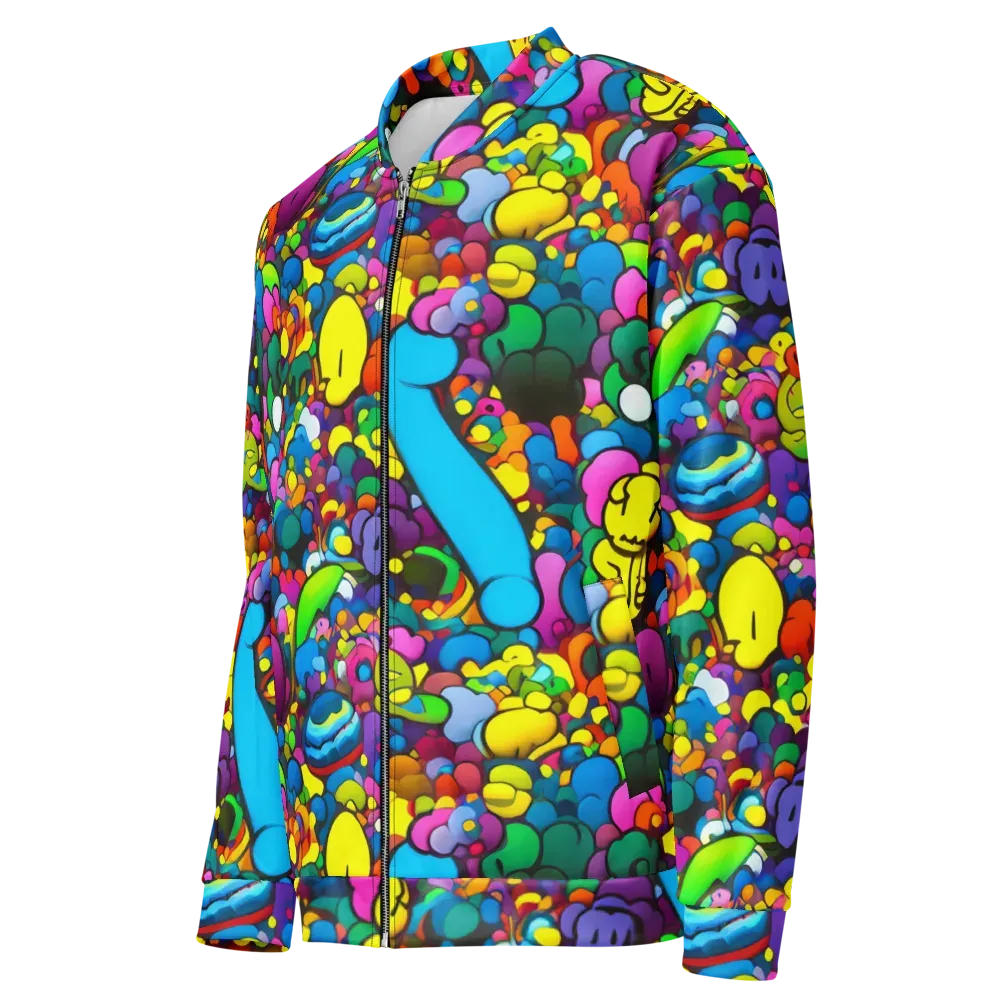 Kaleidoscope Garden on Bomber Jacket — Left Front