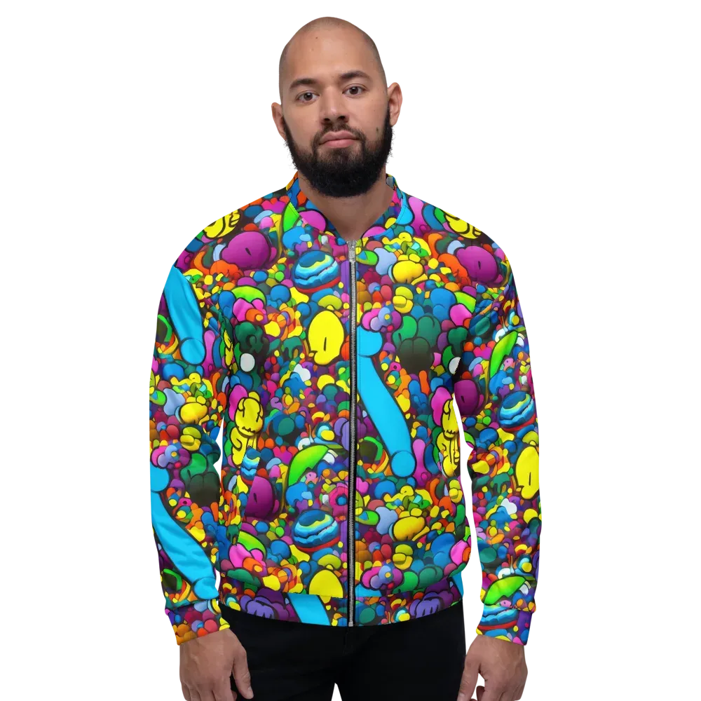 Kaleidoscope Garden on Bomber Jacket — Front