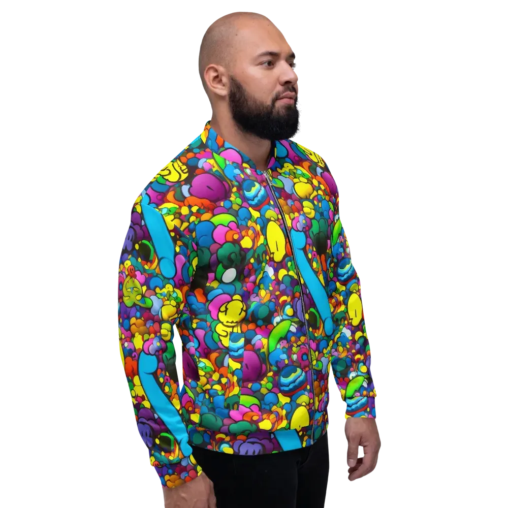 Kaleidoscope Garden on Bomber Jacket — Right