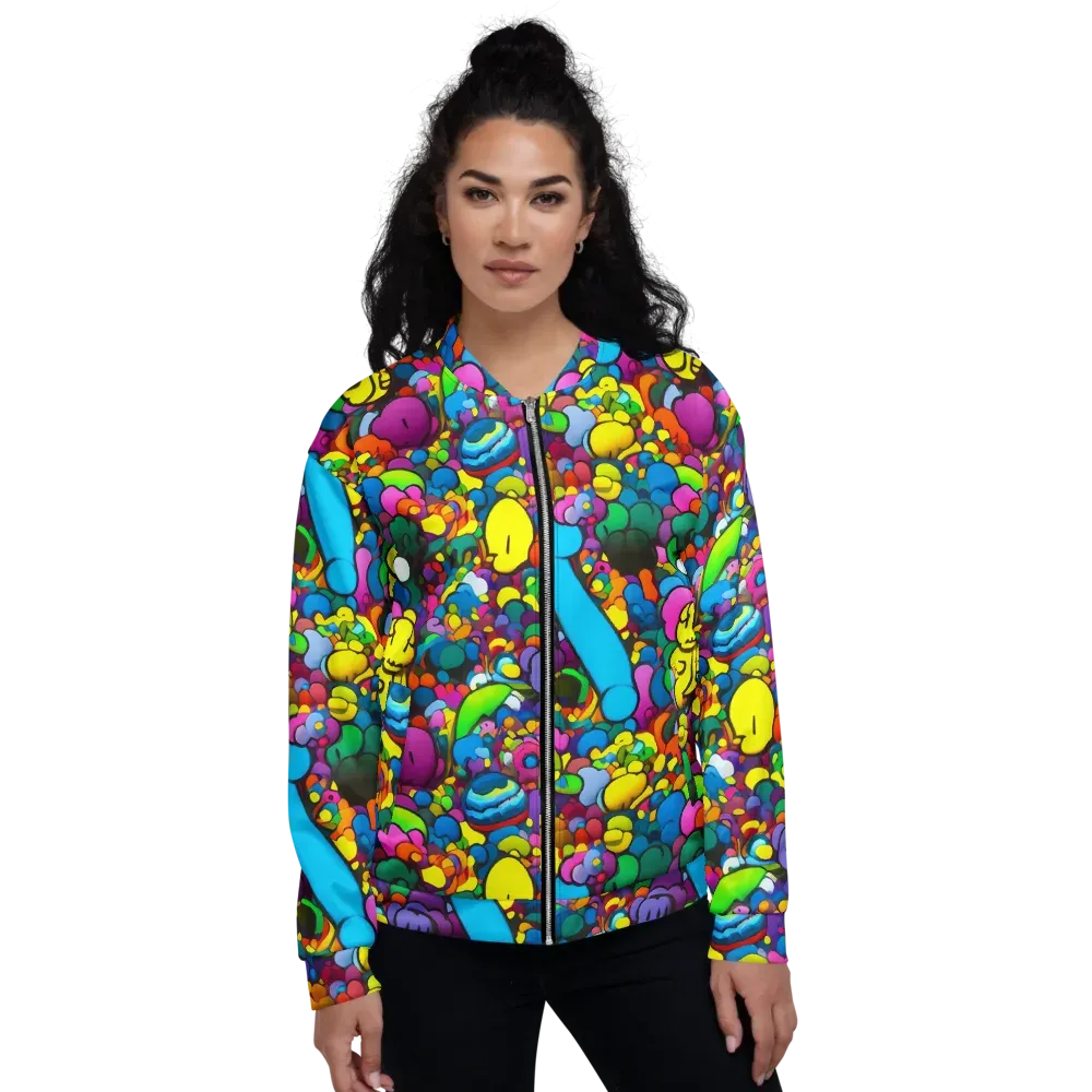 Kaleidoscope Garden on Bomber Jacket — Front