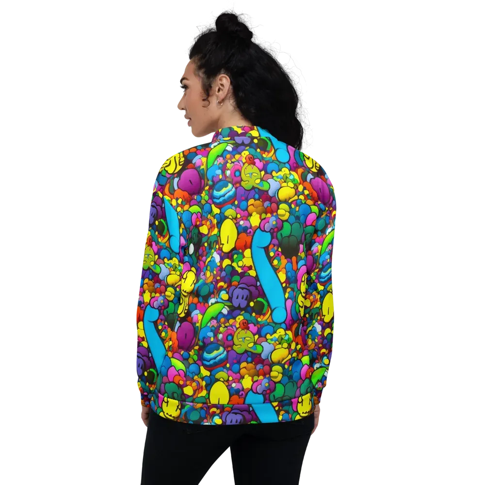 Kaleidoscope Garden on Bomber Jacket — Back