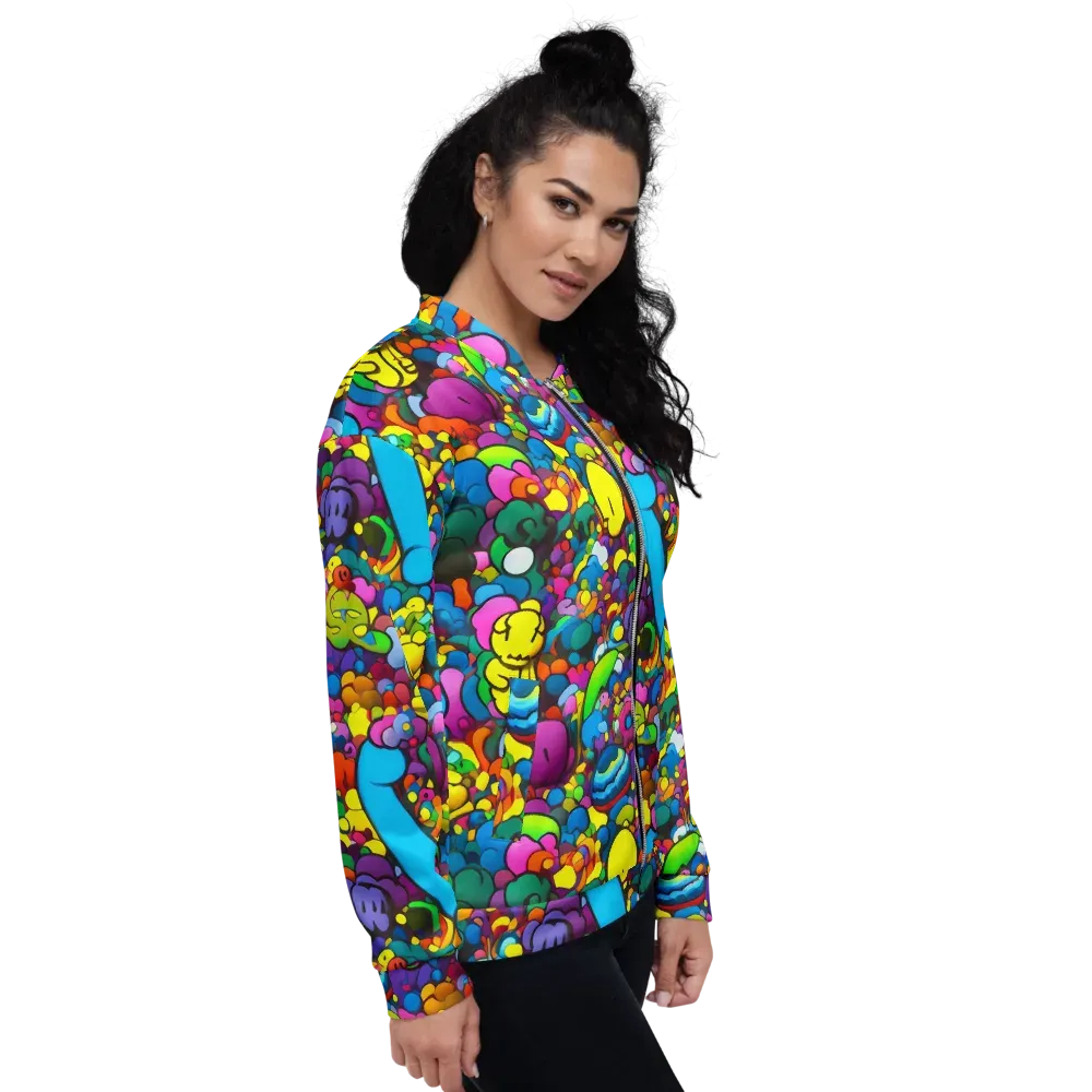 Kaleidoscope Garden on Bomber Jacket — Right