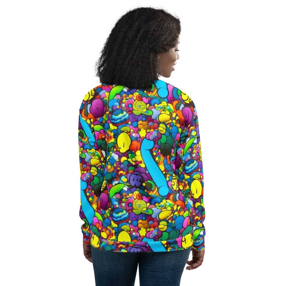 Kaleidoscope Garden on Bomber Jacket — Back