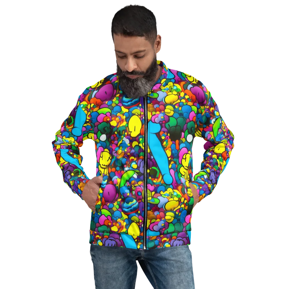 Kaleidoscope Garden on Bomber Jacket — Front