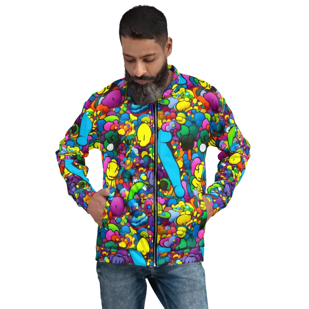 Kaleidoscope Garden on Bomber Jacket — Front