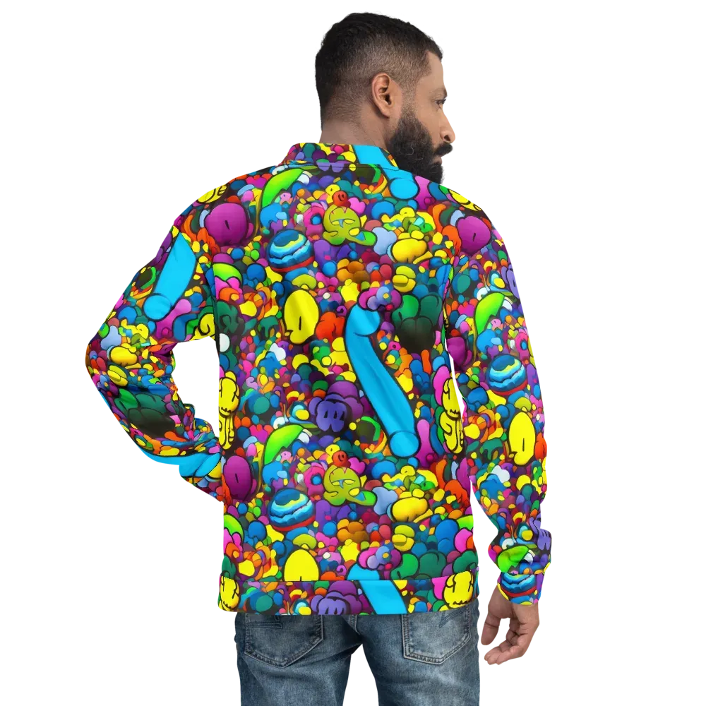 Kaleidoscope Garden on Bomber Jacket — Back