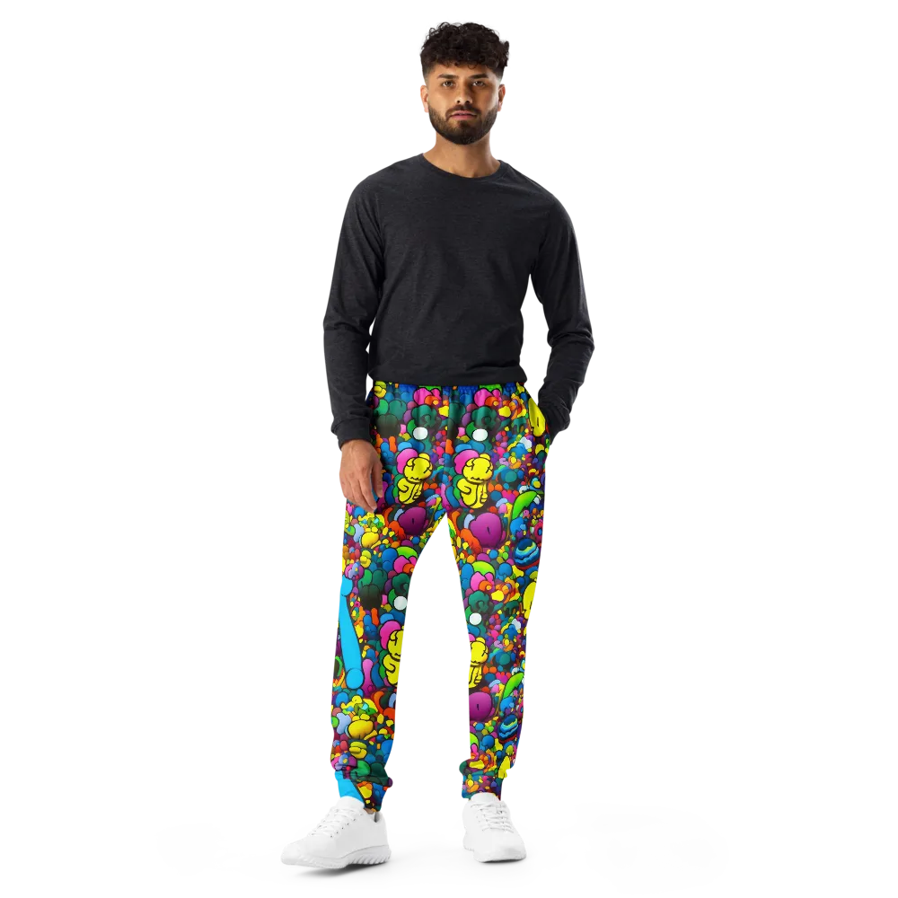 Kaleidoscope Garden on Men's Joggers — Front