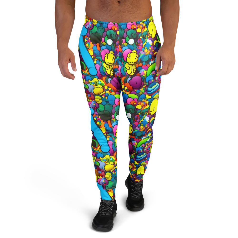 Kaleidoscope Garden on Men's Joggers — Front