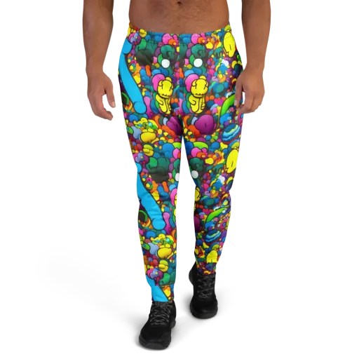 Kaleidoscope Garden on a Men's Joggers
