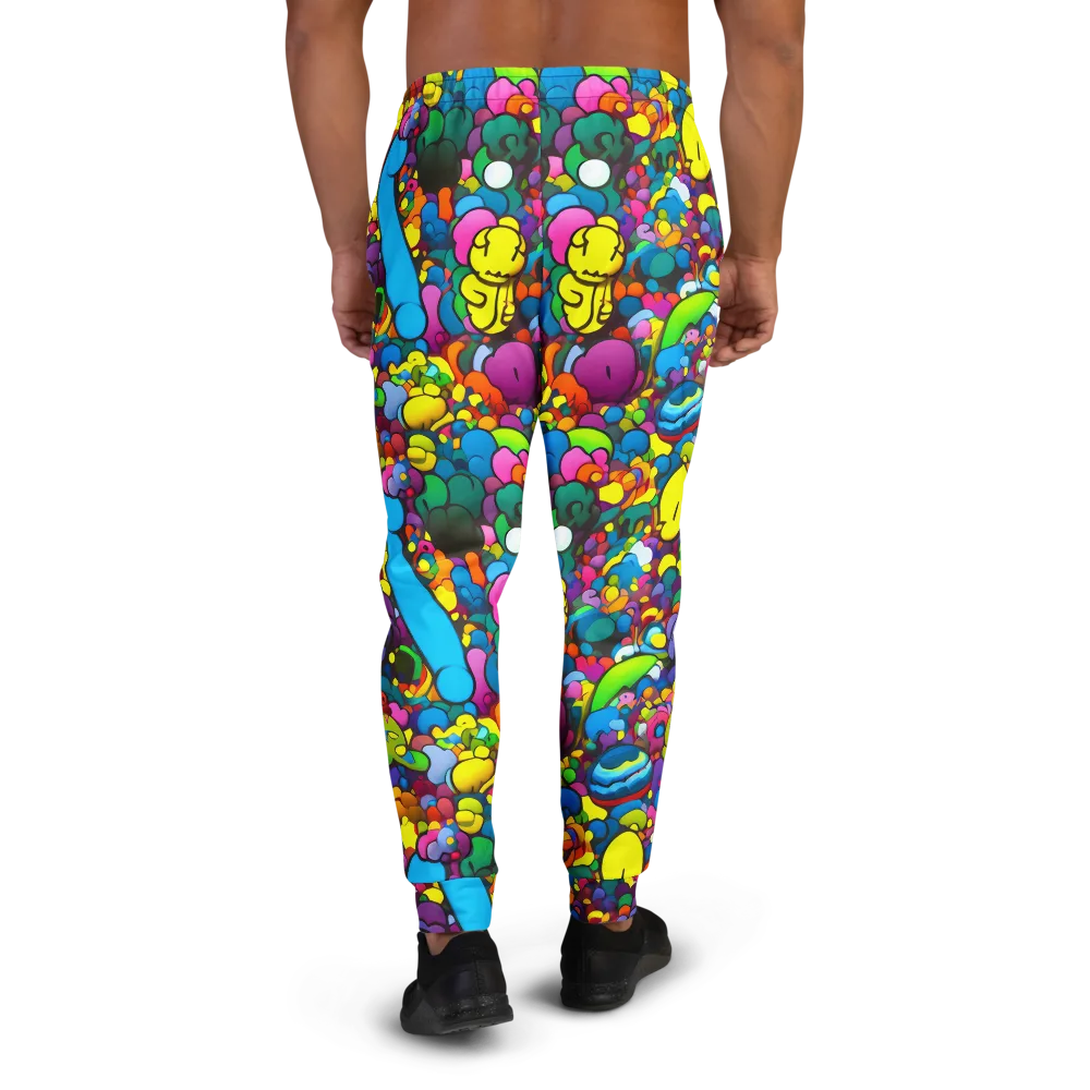 Kaleidoscope Garden on Men's Joggers — Back