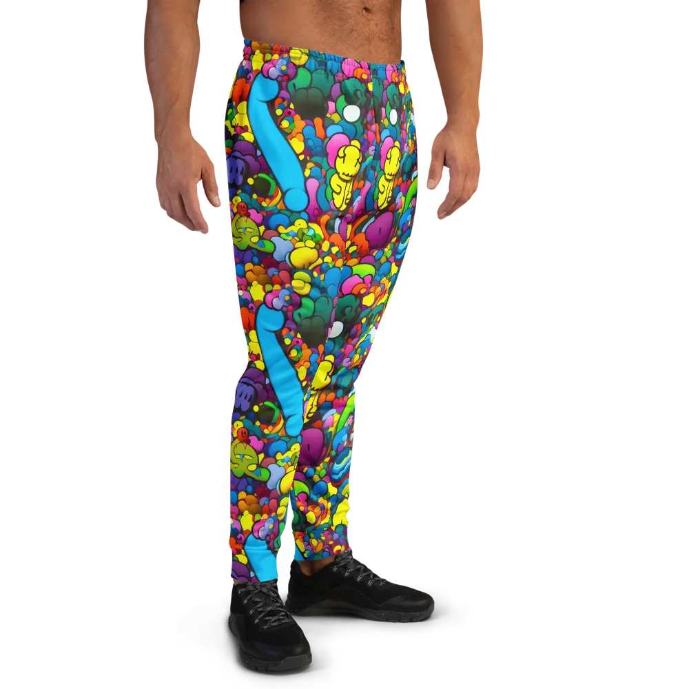 Kaleidoscope Garden on Men's Joggers — Right