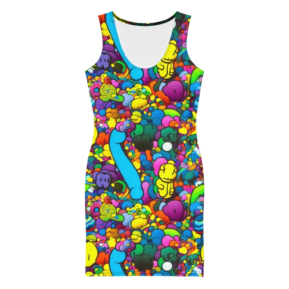 Kaleidoscope Garden on Bodycon Dress — Front