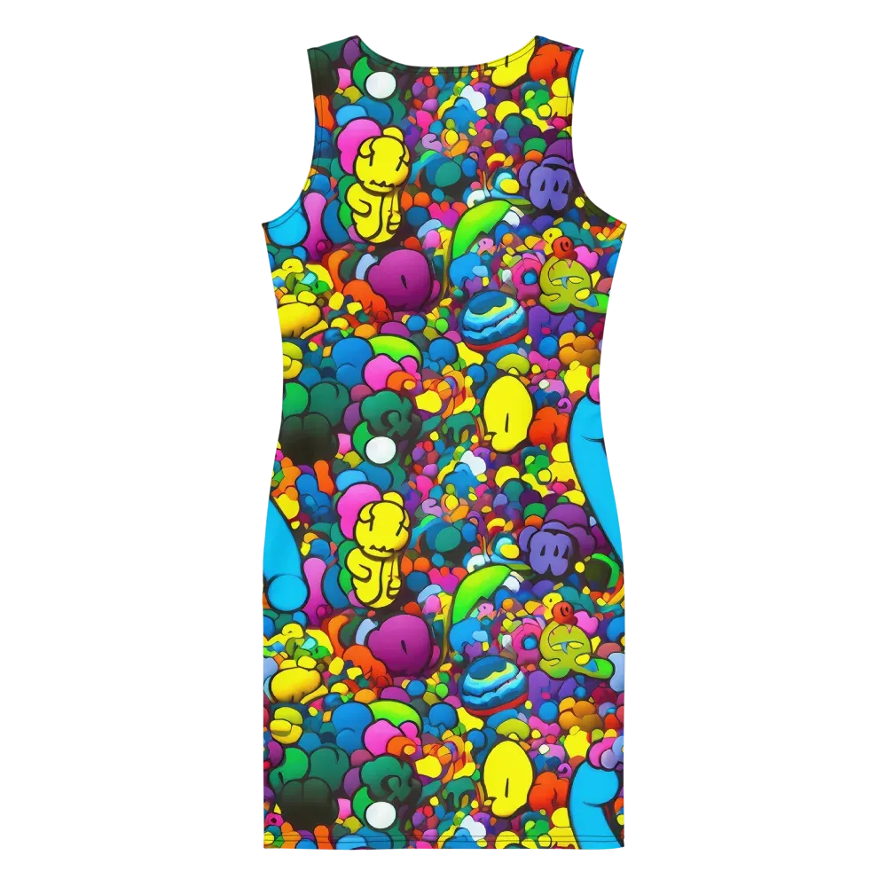Kaleidoscope Garden on Bodycon Dress — Back