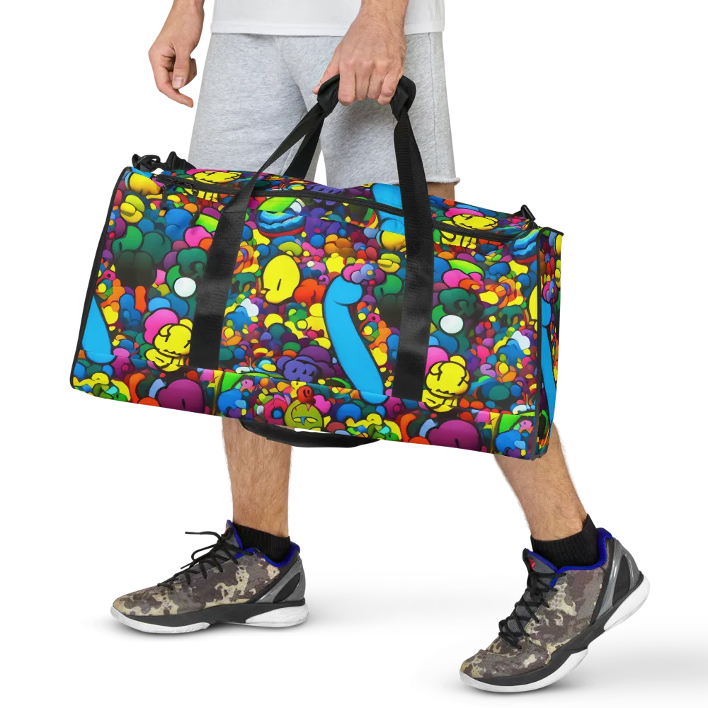 Kaleidoscope Garden on Duffle Bag — Front