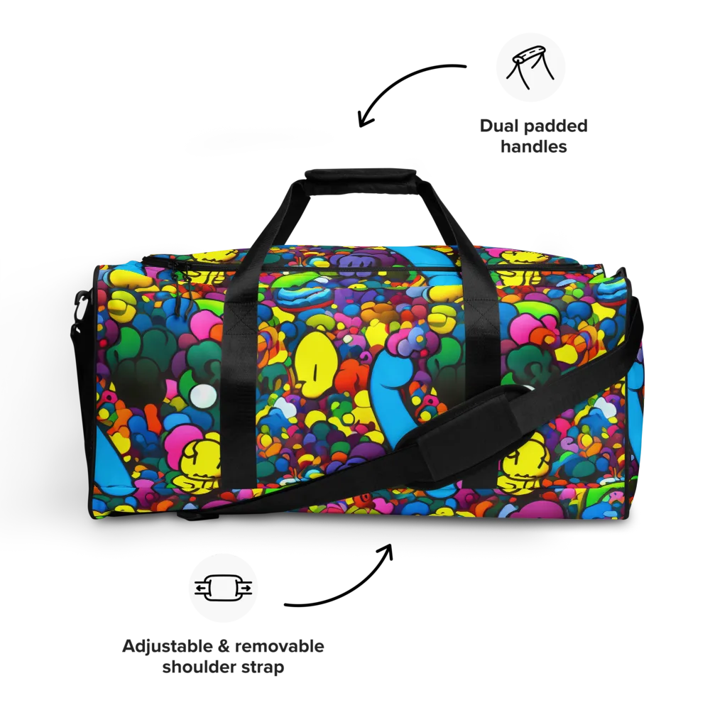 Kaleidoscope Garden on Duffle Bag — Front