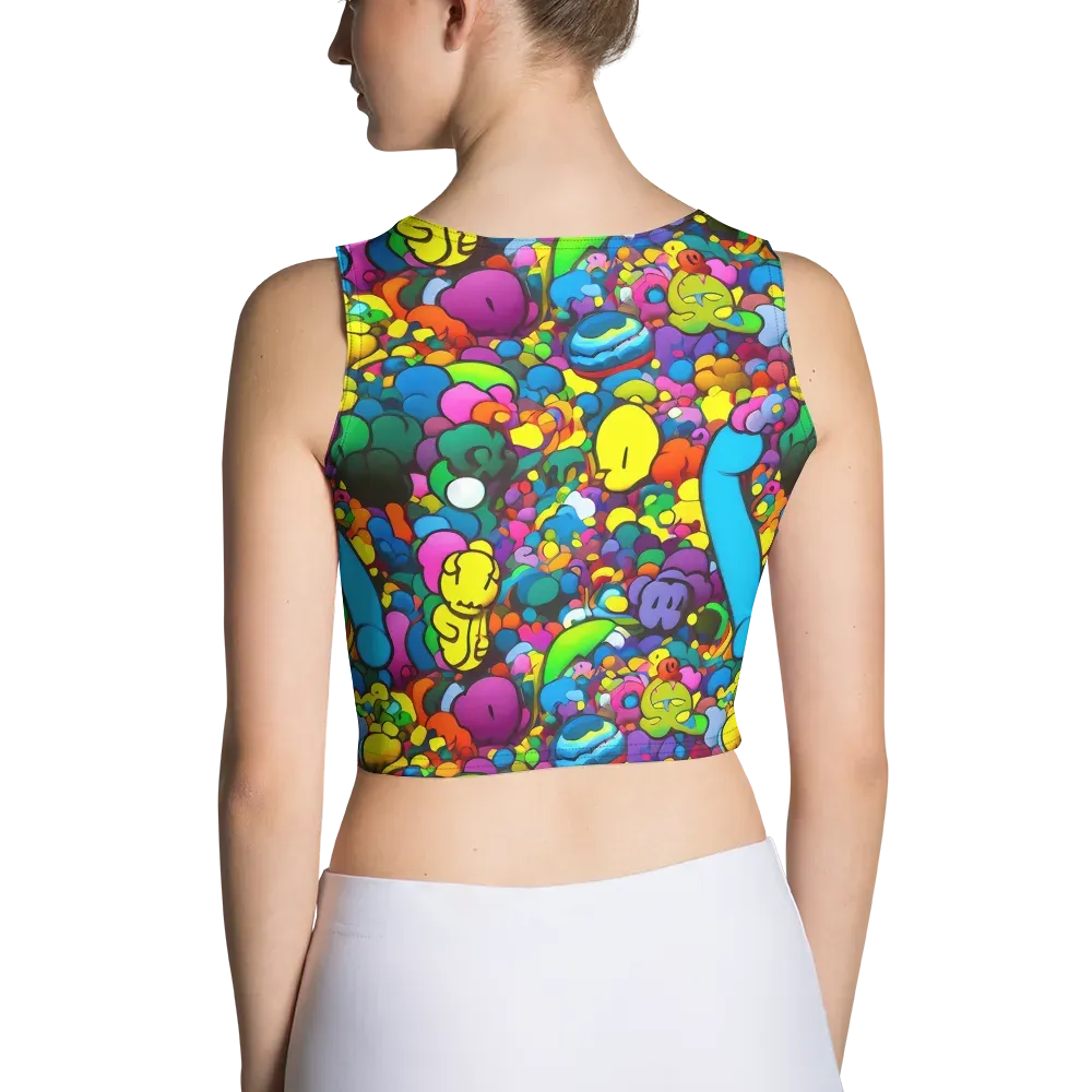 Kaleidoscope Garden on Crop Top — Back