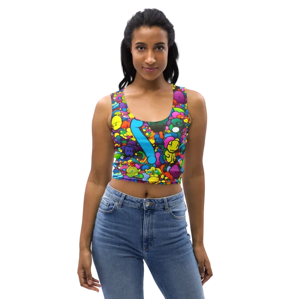 Kaleidoscope Garden on Crop Top — Front