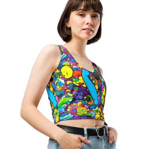 Kaleidoscope Garden on a Crop Top