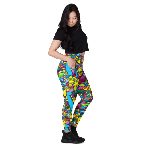 Kaleidoscope Garden on a Leggings with Pockets