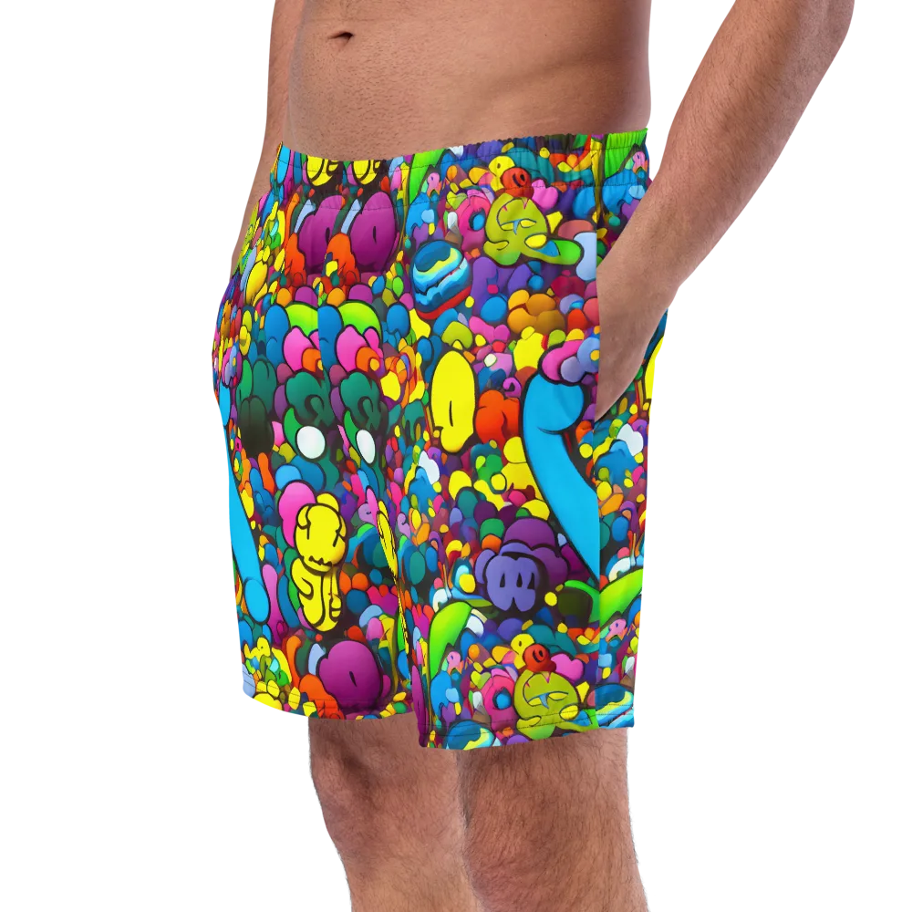 Kaleidoscope Garden on Swim Trunks — Left Front