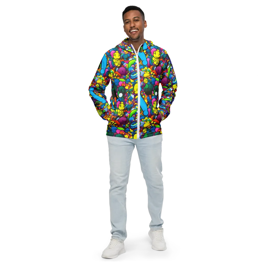 Kaleidoscope Garden on Men's Windbreaker — Front
