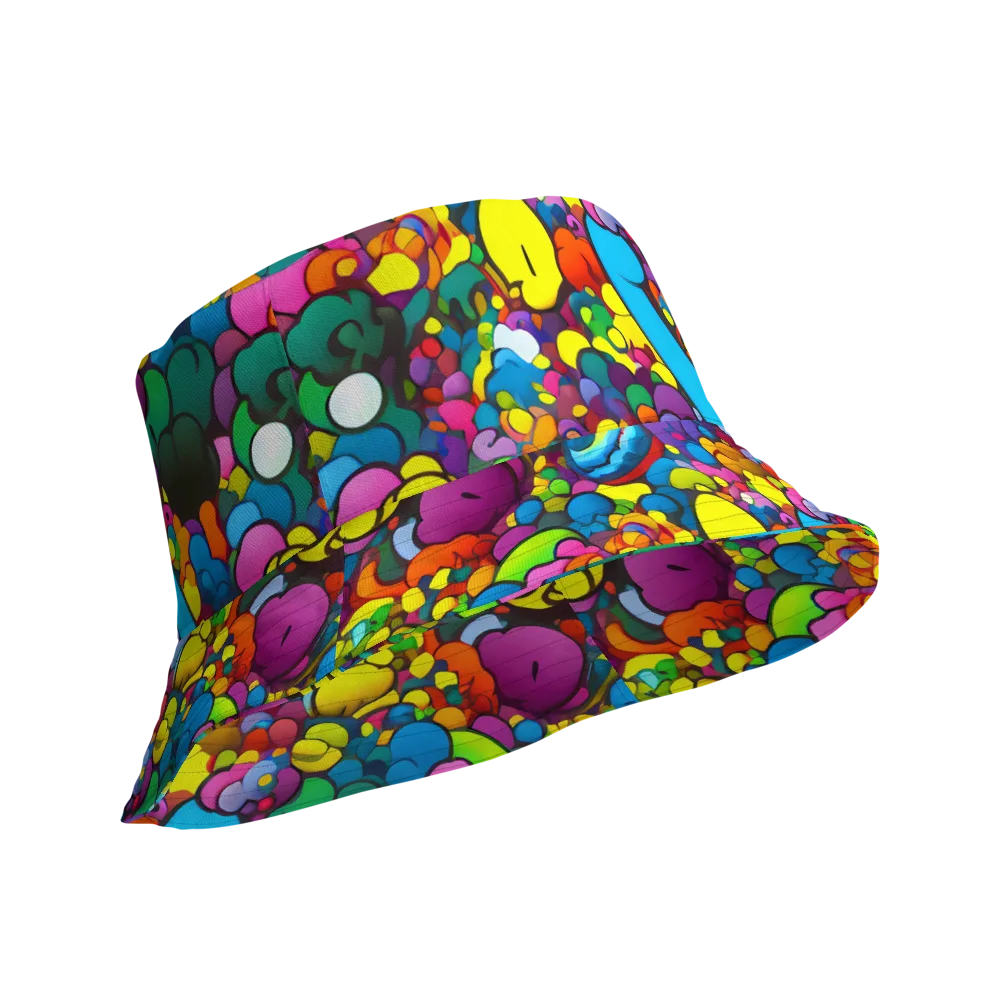 Kaleidoscope Garden on Reversible Bucket Hat — Product details Outside